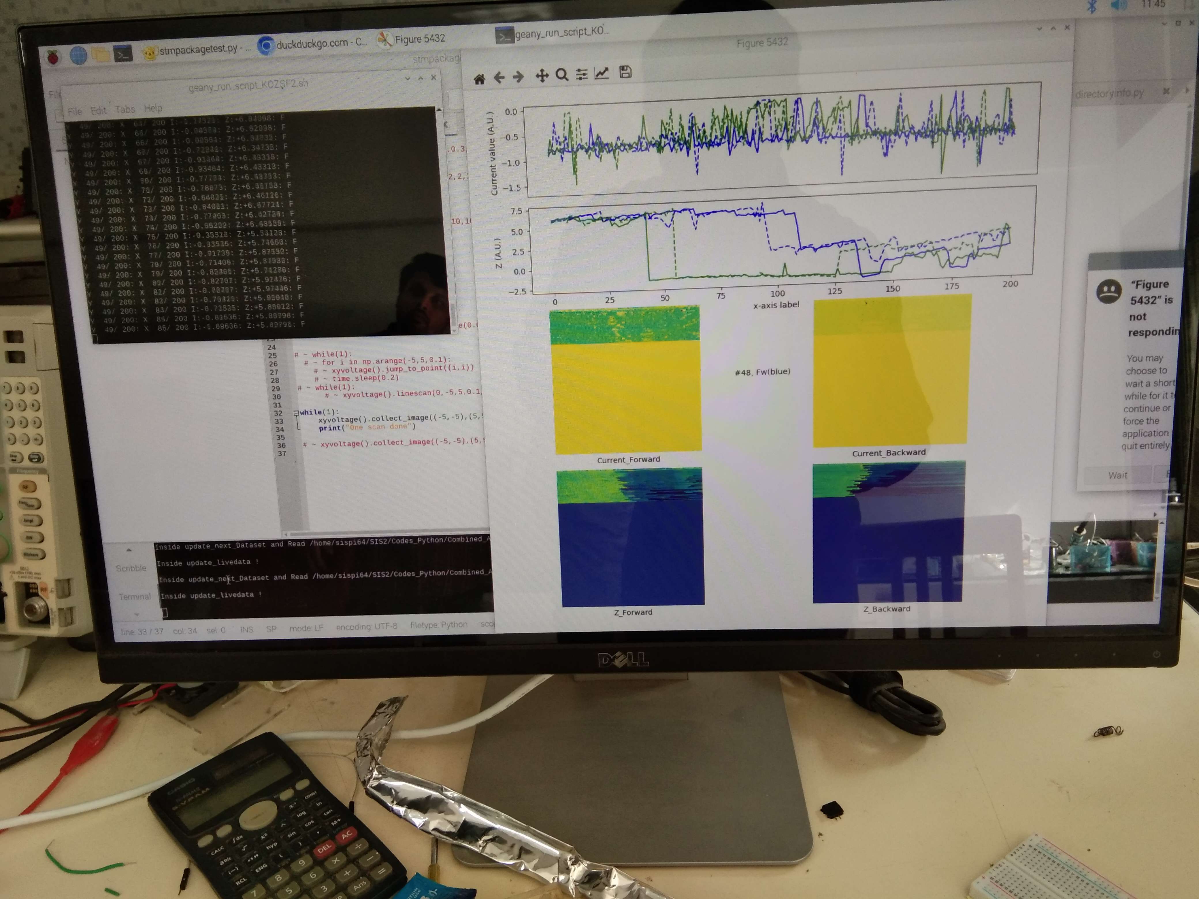 Live plot STM Data collection using Python